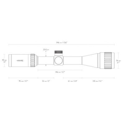 Hawke Vantage Richtkijker 4-12x40AO Mil Dot