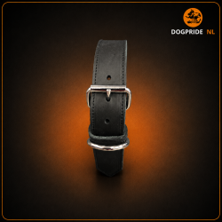 Zware Halsband Vetleder Dubbel Gestikt 40 mm x 70 cm