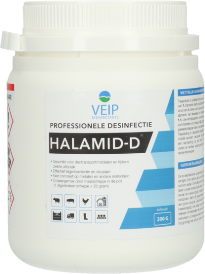 Desinfectiemiddel Halamid-D 200 Gram