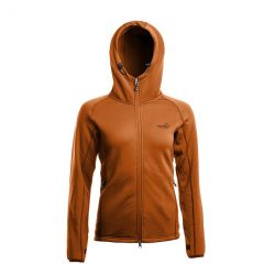 Power Fleece Woman Burnt Orange is een zachte en fijne sweater met capuchon met een moderne pasvorm van stretch materiaal.