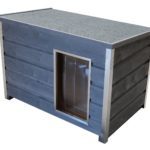 Weerbestendig houten hondenhok grijs Weerbestendig houten hondenhok grijs