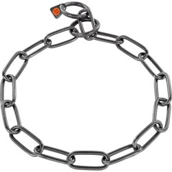 Ketting Lange Schakel Zwart RVS 4mm Ketting Lange Schakel Zwart RVS 4mm