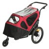 DUVOPLUS Pet trailer 2-in-1 zwart/rood