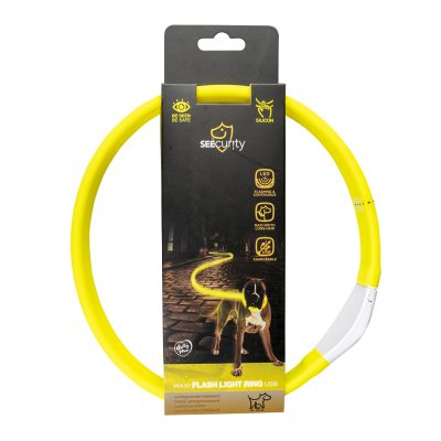 Flash light ring maxi USB Silicon Geel