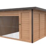 Winterberg luxe houten kennel met pentdak Winterberg luxe houten kennel met pentdak