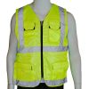 Mantrailing Vest Neon geel reflecterende strepen