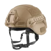Composites-Solutions-LOW-CUT-Helmet-Rails-Shroud-Tan-45-A CS ACH / MICH Helmet Low Cut Rails / Shroud