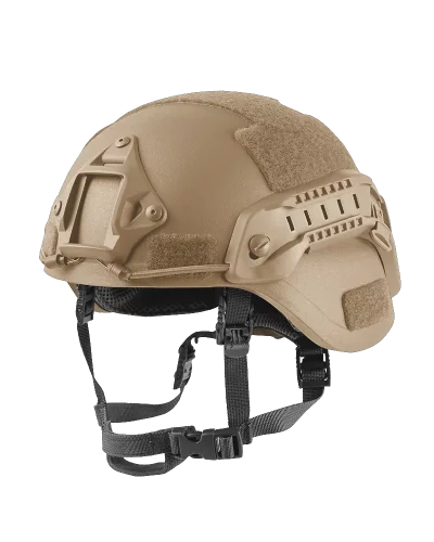 Composites-Solutions-LOW-CUT-Helmet-Rails-Shroud-Tan-45-A CS ACH / MICH Helmet Low Cut Rails / Shroud
