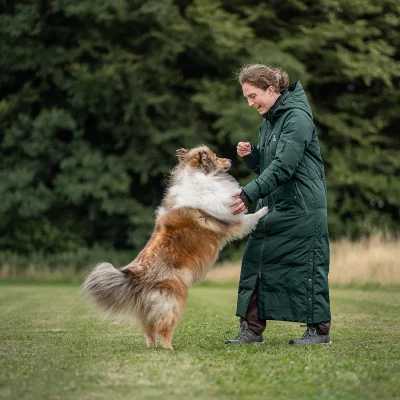 DC Long KeepDry Dog Walker Coat Pinetree-Macro buiten