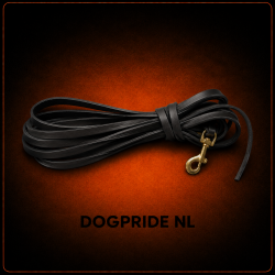 DOGPRIDE NL Leren Lange Lijn 12 mm x 5 meter