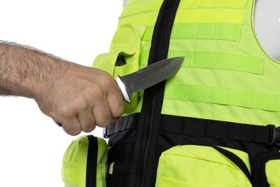 Einsatzweste.65442 ARMADILLO Steekbestendig Reflecterend Vest K1