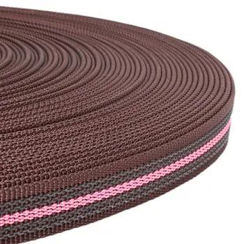 TECDOX Antislip Werklijn met zwarte karabijnhaak bruin/roze