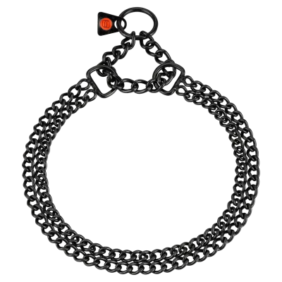 HS SPRENGER Dubbele Platte Schakelketting 2.0 mm Zwart HS SPRENGER Dubbele Platte Schakelketting 2.0 mm Zwart