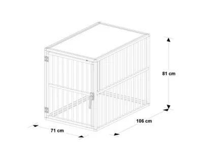 Hundos Hondenbench model DK maat L rechts2 Hundos Hondenbench model DK maat L rechts