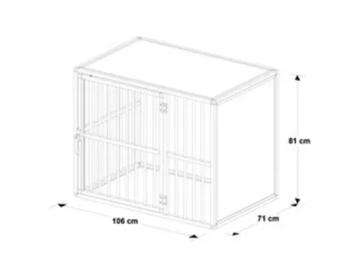 Hundos Hondenbench model DL maat L2 Hundos Hondenbench model DL, maat L