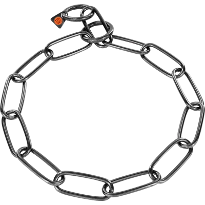 Ketting Lange Schakel Zwart roestvrij staal 4.0 mm