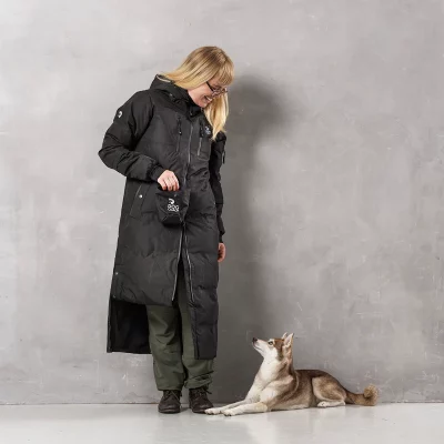DC Long KeepDry Dog Walker Coat Black-Conner