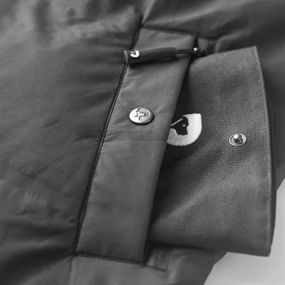 DC Long KeepDry Dog Walker Coat Black-Conner detail