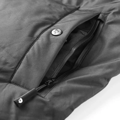 DC Long KeepDry Dog Walker Coat Black-Conner detail