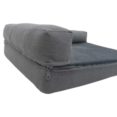 MADISON Royal pet bed Oxford & Velours Grijs Achterkant