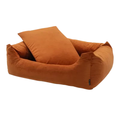 MADISON Velours Dog Bed Oranje