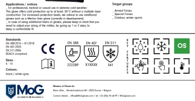 MoG 5520B FrostTac ECW Mitten Black6 MoG 5520B FrostTac ECW Mitten Black