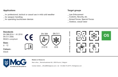 MoG - Masters of Gloves 5510B - FrostLite Winter Gloves Black3 MoG Masters of Gloves 5510B FrostLite Winter Gloves Black
