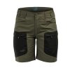 Olijf Arrak Active Stretch Shorts Women Black and Olive