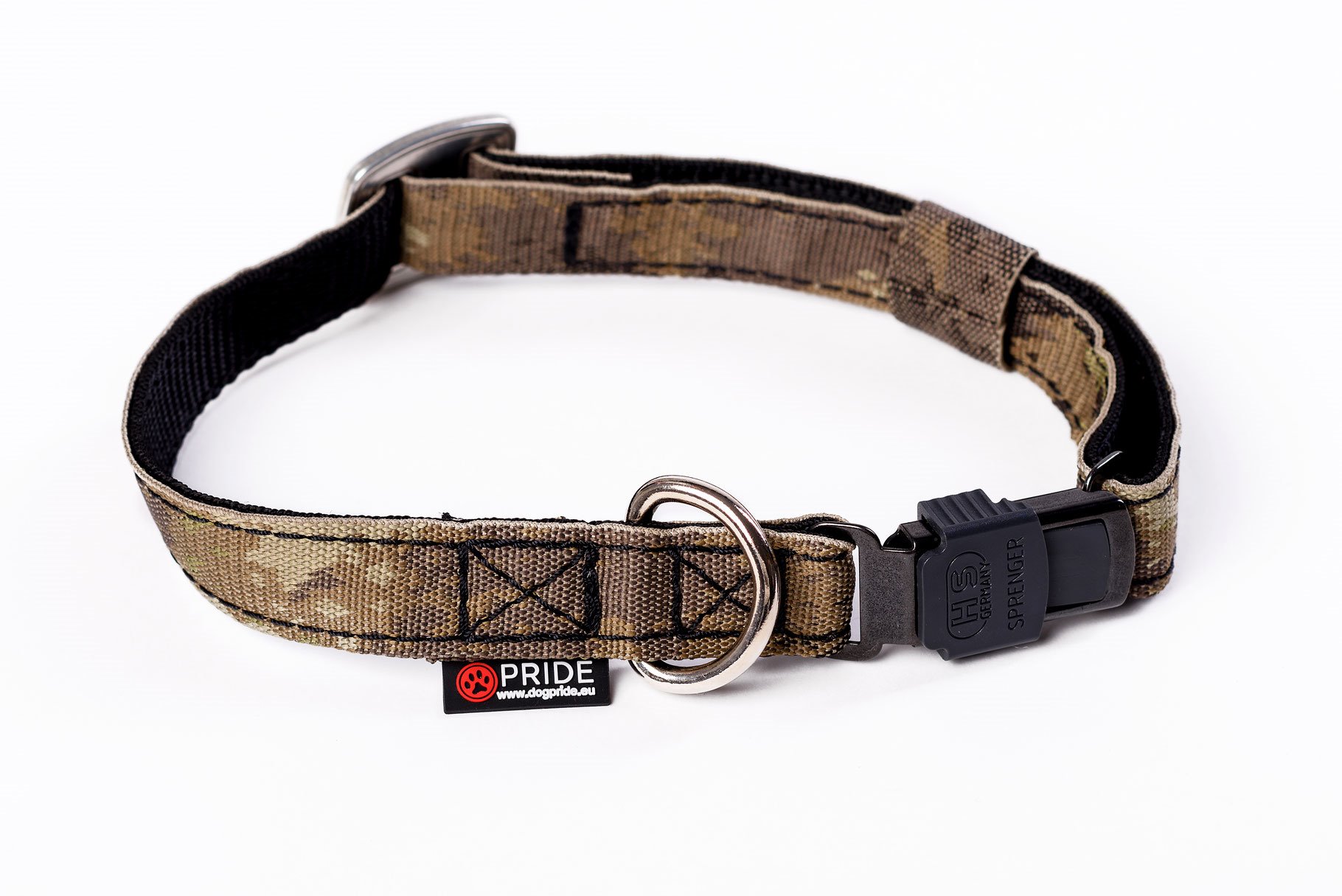 PRIDE Sterke nylon halsband Militaire/HS Sprenger