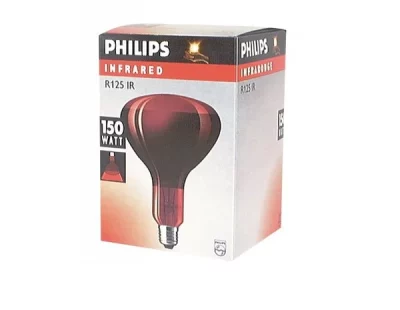 Philips Warmtelamp rood 150watt e271 Philips Warmtelamp rood 150watt e27
