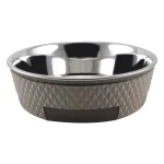 Quapas! Voer- en Drinkbak Roestvrij Staal Taupe