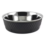 Quapas! Voer- en Drinkbak Roestvrij Staal Zwart Quapas! Voer- en Drinkbak Roestvrij Staal Zwart