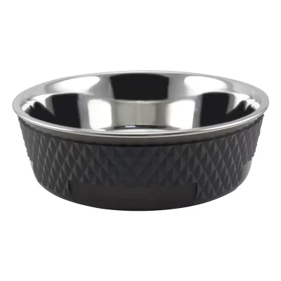 Quapas! Voer- en Drinkbak Roestvrij Staal Zwart Quapas! Voer- en Drinkbak Roestvrij Staal Zwart