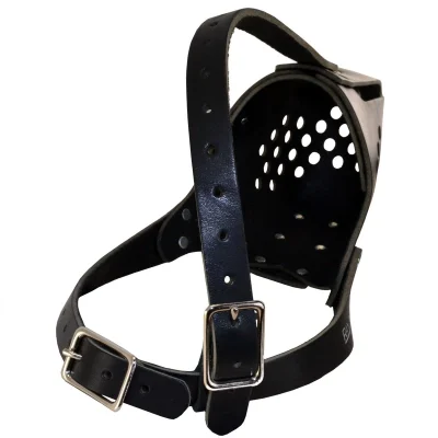 Ray Allen RamLite Leather Muzzle - Black1 Ray Allen RamLite Leather Muzzle - Black