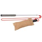 K9 Factory Bamboe zweep 54 cm Sporthund Trainingshengel met Jute Dummy