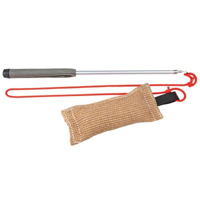 Sporthund Trainingshengel voor honden met jute dummy Sporthund Trainingshengel voor honden met jute dummy