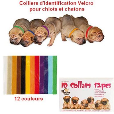 Velcro identification collar for puppies Identificatiehalsband met klittenband voor puppies
