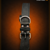 Zware Halsband Vetleder Dubbel Gestikt 40 mm x 55 cm