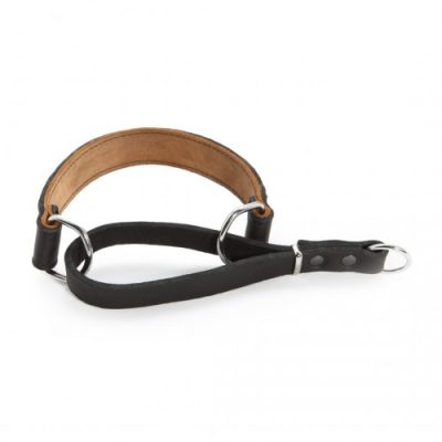 Zwart K9 Factory Half Check Ace dubbel leer 30 mm