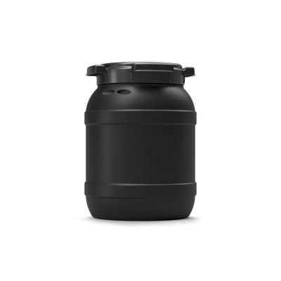Zwarte Voertonnen met schroefdeksel 6 liter Zwarte Voertonnen met schroefdeksel