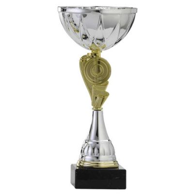 Sportbekers zilver/goud 21 t/m 36cm