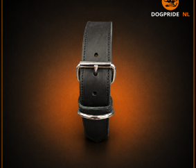Zware Halsband Vetleder Dubbel Gestikt 40 mm x 70 cm