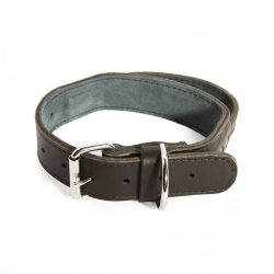 catalogProducten2000.005-Halsbanden2000.005.0012-Dubbel-Leren-halsband-45-x-660-mm-met-handgreep-500x500-1 K9 Factory Dubbel Leren halsband Nero 45mm x 600mm met Handvat