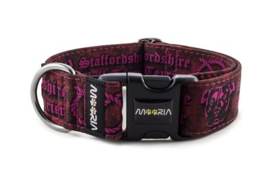 MOORIA Original Halsband Staffordshire-Bull-Terrier-Pink