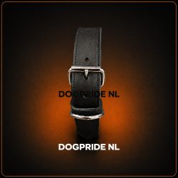 Zware Halsband Vetleder Dubbel Gestikt 40 mm x 70 cm