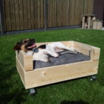 Dog bed Rollo scaffolding wood Hondenmand Rollo steigerhout