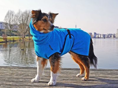 MYPADO Fluffy Hond Badjas Hemelsblauw
