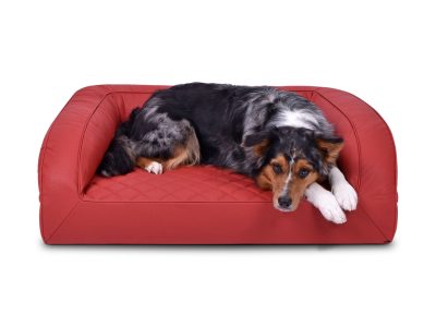 MYPADO Flo Kunstleder premium-hondenbed Rood