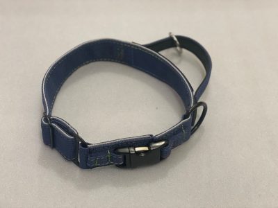 PRIDE K9 Nylon halsband met handvat blauw