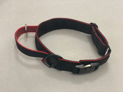PRIDE K9 Nylon halsband met handvat zwart/rood